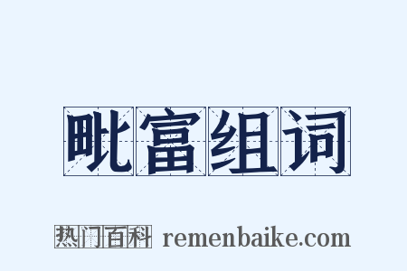 毗富组词是什么意思的图片